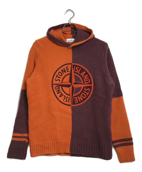 STONE ISLAND（ストーンアイランド）STONE ISLAND (ストーンアイランド) ロゴニットパーカー 7115509B7 オレンジ サイズ:Lの古着・服飾アイテム