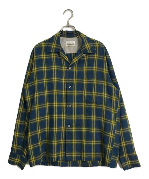 BRENTS（ブレント）BRENTS (ブレント) 【OLD】60~70’sチェックシャツ ブルー×イエロー サイズ:Mの古着・服飾アイテム