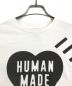 HUMAN MADE (ヒューマンメイド) ハートビックロゴTEE Tシャツ　半袖　S/Sカットソー ホワイト サイズ:S：5000円