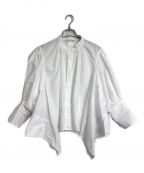 beautiful peopleビューティフルピープル）の古着「double-end leno cloth tuxedo blouse」｜ホワイト
