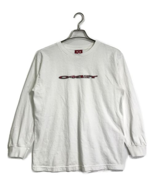 OAKLEY（オークリー）OAKLEY (オークリー) 90'sロゴロングスリーブカットソー ホワイト サイズ:Mの古着・服飾アイテム