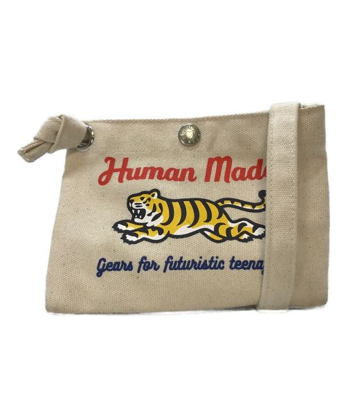 HUMAN MADE（ヒューマンメイド）HUMAN MADE (ヒューマンメイド) ショルダーポーチ アイボリー サイズ:実寸参照の古着・服飾アイテム