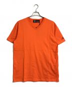 FATエフエーティー）の古着「VネックTシャツ」｜オレンジ