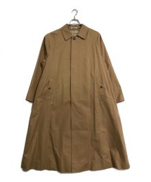 AURALEE（オーラリー）の古着「COTTON SILK GABARDINE LONG SOUTIEN COLLAR COAT / コットンシルクギャバジンロングステンカラーコート」｜ベージュ