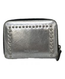 J&M DAVIDSON（ジェイ＆エム デヴィッドソン）の古着「SMALL ZIP PURSE WITH STUDS」｜シルバー