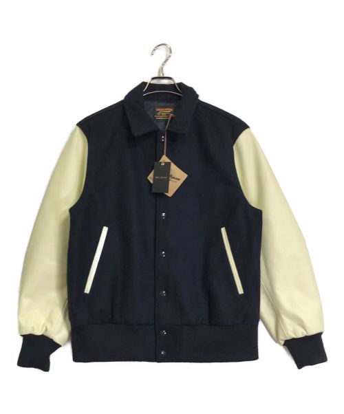 MR.OLIVE（ミスターオリーブ）MR.OLIVE (ミスターオリーブ) skookum (スクーカム) AWARD JACKET スタジャン ネイビー×ホワイト サイズ:M 未使用品の古着・服飾アイテム