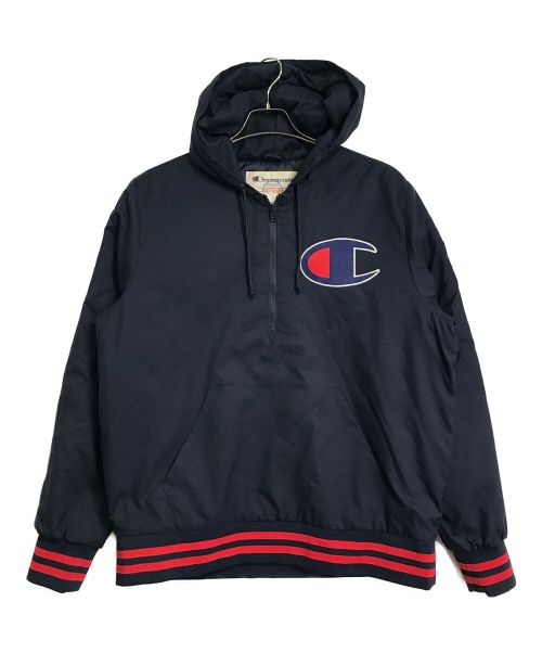 Champion（チャンピオン）Champion (チャンピオン) SUPREME (シュプリーム) 12AW Half Zip Pullover/アーチロゴジャケット ネイビー サイズ:Lの古着・服飾アイテム