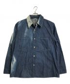 AURALEEオーラリー）の古着「SUN FADE BLEACH LIGHT DENIM SHIRTS BLOUSON A21SB01PD」｜インディゴ