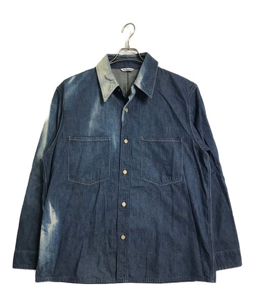 AURALEE（オーラリー）AURALEE (オーラリー) SUN FADE BLEACH LIGHT DENIM SHIRTS BLOUSON A21SB01PD インディゴ サイズ:4の古着・服飾アイテム