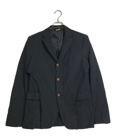 【中古・古着通販】COMME des GARCONS HOMME DEUX (コムデギャルソン オム ドゥ) 染色加工カットアウトデザイン3Bジャケット  ブラック サイズ:S｜ブランド・古着通販 トレファク公式【TREFAC FASHION】スマホサイト