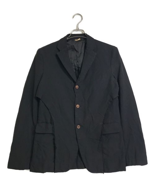 COMME des GARCONS HOMME DEUX（コムデギャルソン オム ドゥ）COMME des GARCONS HOMME DEUX (コムデギャルソン オム ドゥ) 染色加工カットアウトデザイン3Bジャケット ブラック サイズ:Sの古着・服飾アイテム