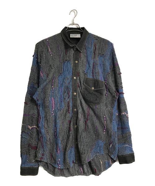 Coogi（クージー）Coogi (クージー) 【古着】ニットシャツ グレー サイズ:XLの古着・服飾アイテム