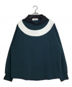 CULLNIクルニ）の古着「STANDCOLLER PULLOVER」｜グリーン×ブラック