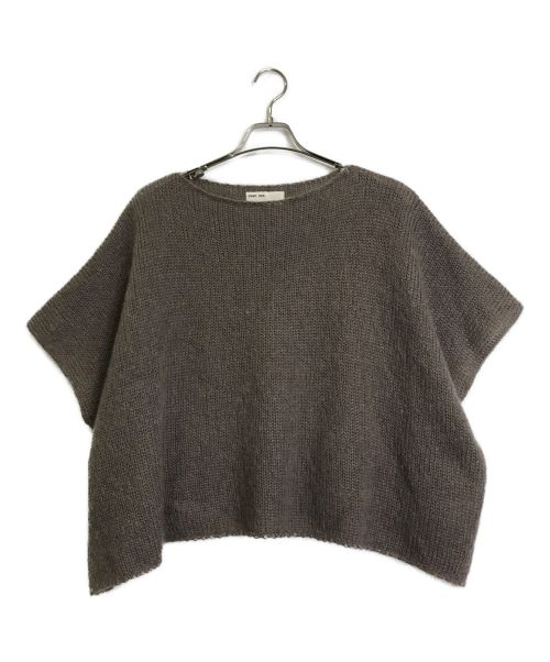 evam eva（エヴァムエヴァ）evam eva (エヴァムエヴァ) mohair silk poncho ブラウン サイズ:実寸参照の古着・服飾アイテム