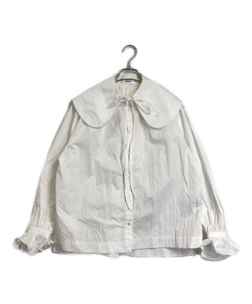 machatt（マチャット）machatt (マチャット) ステッチカラーブラウス ホワイト サイズ:実寸参照の古着・服飾アイテム