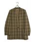 AURALEE（オーラリー）の古着「WOOL SERGE CHECK NO COLLAR JKT」｜ブラウン