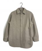 AURALEEオーラリー）の古着「LIGHT MELTON ZIP SHIRTS」｜ベージュ