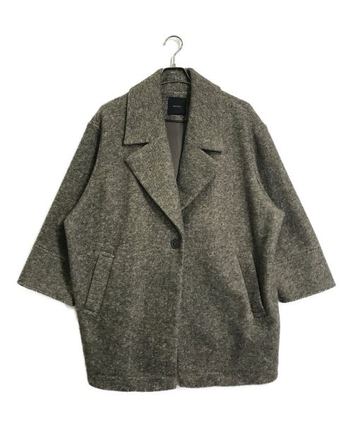 Spick and Span（スピックアンドスパン）Spick and Span (スピックアンドスパン) Wスライバーヘリンボーンミドルコート グレー サイズ:36の古着・服飾アイテム