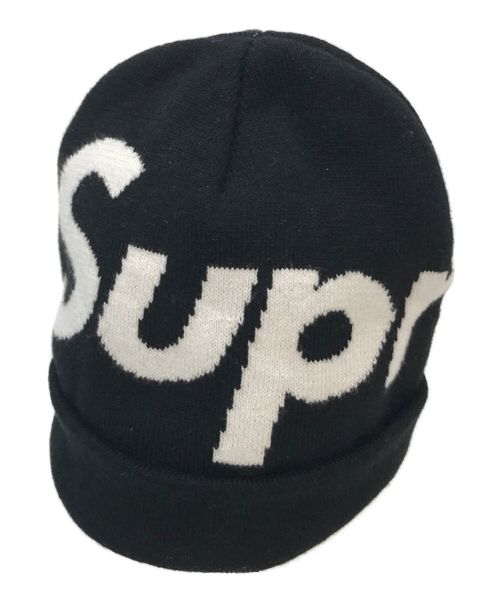 SUPREME（シュプリーム）Supreme (シュプリーム) BIG LOGO BEANIE ブラック サイズ:実寸参照の古着・服飾アイテム