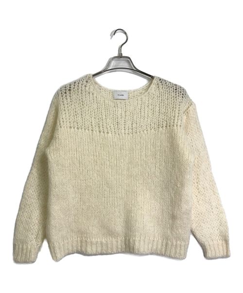 CLANE（クラネ）CLANE (クラネ) HALF SHEER LOOSE MOHAIR KNIT TOPS ハーフシアールーズモヘヤニット　モヘヤニット　ローゲージニット ホワイト サイズ:1の古着・服飾アイテム