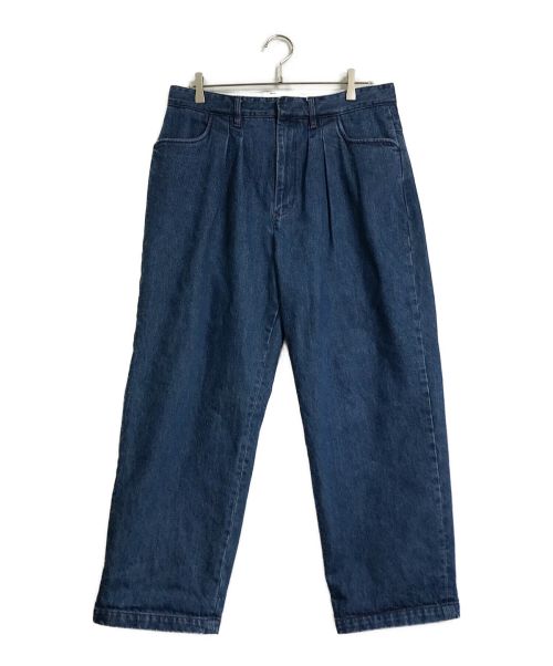 FARAH（ファーラー）FARAH (ファーラー) Two-tuck Wide Tapered Pants インディゴ サイズ:34の古着・服飾アイテム