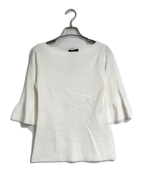 theory（セオリー）theory (セオリー) theory　Compact Crepe Ruffle SLV Top ホワイト サイズ:s 未使用品の古着・服飾アイテム