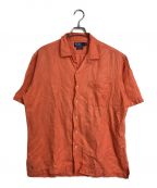 POLO RALPH LAURENポロ・ラルフローレン）の古着「シルクリネンオープンカラーシャツ」｜オレンジ
