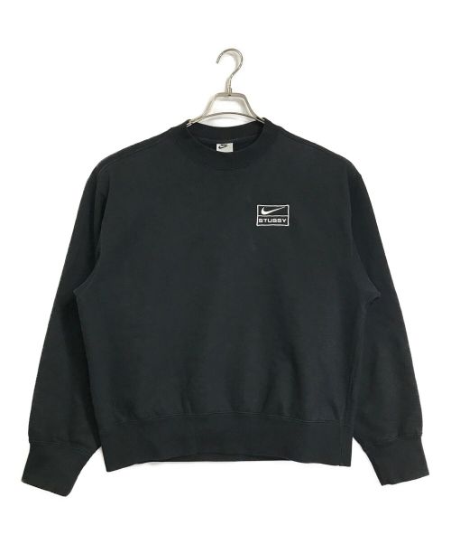 NIKE（ナイキ）NIKE (ナイキ) stussy (ステューシー) Wash Crew Fleece ブラック サイズ:Sの古着・服飾アイテム