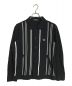 FRED PERRY（フレッドペリー）の古着「Striped Shirt Cardigan」｜ブラック×ホワイト