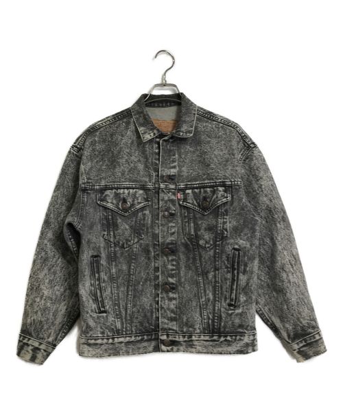 LEVI'S（リーバイス）LEVI'S (リーバイス) ケミカルウォッシュブラックデニムジャケット ブラック サイズ:Lの古着・服飾アイテム