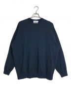 Graphpaperグラフペーパー）の古着「Cotton Light Terry Crew Neck」｜ネイビー