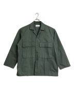 Graphpaperグラフペーパー）の古着「Wooly Cotton Military Jacket」｜オリーブ