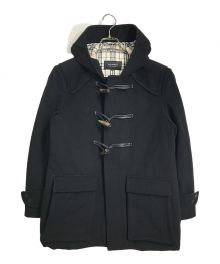 BURBERRY BLACK LABEL（バーバリーブラックレーベル）の古着「ダッフルコート　裏地チェックダッフルコート　アウター」｜ブラック