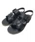 SARTORE（サルトル）の古着「レザーストラップサンダル　leather sandal」｜ブラック×ホワイト