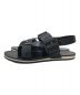 SARTORE (サルトル) レザーストラップサンダル　leather sandal ブラック×ホワイト サイズ:37：8000円