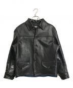 WAREHOUSEウエアハウス）の古着「1930's Durable Brand Horse Leather Sports Jacket　ホースレザージャケット」｜ブラック