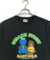 BAPE BY A BATHING APE SESAME STREET (セサミストリート) BAPE BY A BATHING APE　　プリントTシャツ　　SESAME STREET　　クッキーモンスター　　マイロ ブラック サイズ:L：3980円