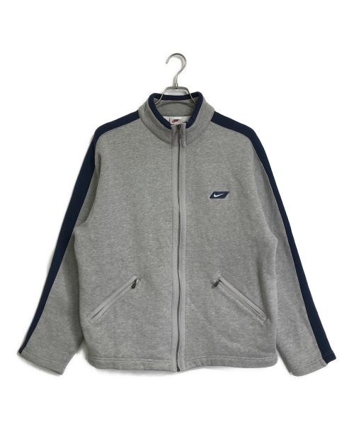 NIKE（ナイキ）NIKE (ナイキ) スウェットジャケット グレー×ネイビー サイズ:Lの古着・服飾アイテム