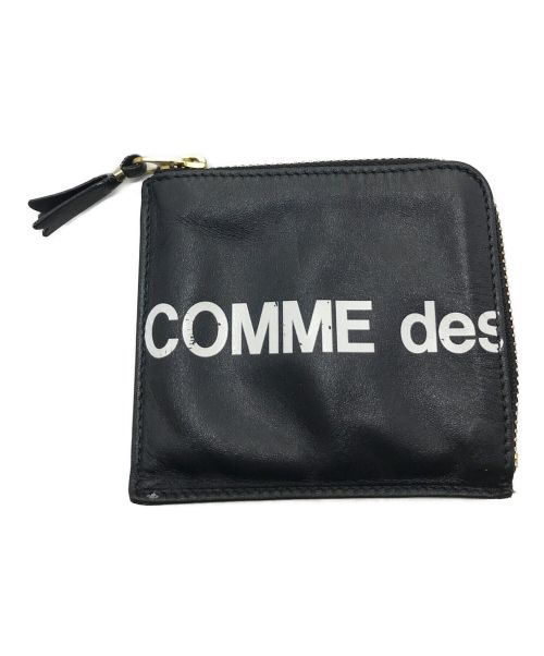 COMME des GARCONS（コムデギャルソン）COMME des GARCONS (コムデギャルソン) HUGE LOGO Lジップ ウォレット ブラック サイズ:実寸参照の古着・服飾アイテム