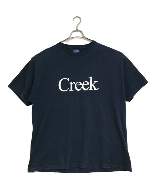 Creek Angler's Device（クリークアングラーズデヴァイス）Creek Angler's Device (クリークアングラーズデヴァイス) プリントTシャツ　半袖　S/S TEE ビッグT  オーバーサイズ　big tee ネイビー サイズ:2XLの古着・服飾アイテム