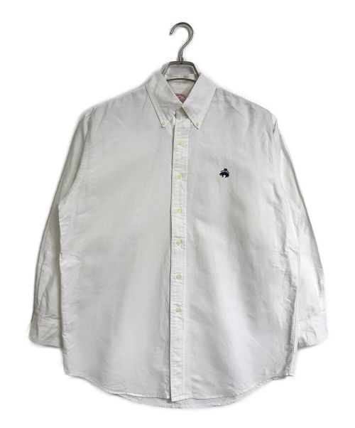 BROOKS BROTHERS（ブルックスブラザーズ）BROOKS BROTHERS (ブルックスブラザーズ) ボタンダウンシャツ　オックスフォードシャツ　刺繍ロゴ　ゴールデンフリース ホワイト サイズ:Mの古着・服飾アイテム