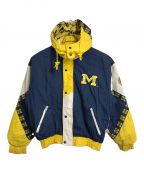 PRO LAYERプロレイヤー）の古着「【古着】90's中綿フーデットジャケット　MICHIGAN UNIVERSITY 90年代」｜イエロー×ネイビー