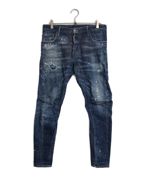 DSQUARED2（ディースクエアード）DSQUARED2 (ディースクエアード) ダメージ加工デニムパンツ/TIDY BIKER JEAN インディゴ サイズ:46の古着・服飾アイテム