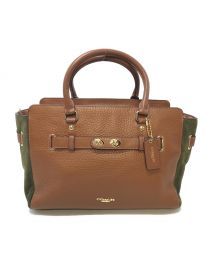 COACH（コーチ）の古着「ハンドバッグ　レザーバッグ」｜ブラウン