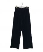 CLANEクラネ）の古着「COLOR LINE VELOR PANTS ベロア」｜ブラック