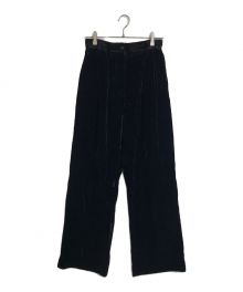 CLANE（クラネ）の古着「COLOR LINE VELOR PANTS ベロア」｜ブラック