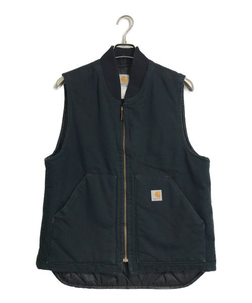 CarHartt（カーハート）CarHartt (カーハート) ダック地中綿ベスト ブラック サイズ:Mの古着・服飾アイテム