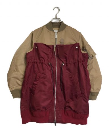 中古・古着通販】sacai (サカイ) 22AW 変形ブルゾン ブラウン×レッド