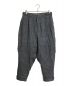 hazama（ハザマ）の古着「ウールリネンサルエルパンツ　wool linen  pants テーパードパンツ　日本製」｜ネイビー