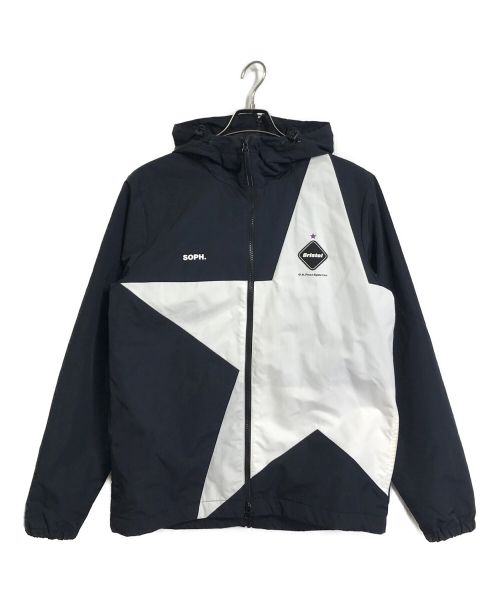 F.C.R.B.（エフシーアールビー）F.C.R.B. (エフシーアールビー) BIG STAR SEPARATE PRACTICE JACKET ホワイト×ネイビー サイズ:Mの古着・服飾アイテム